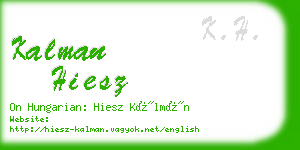 kalman hiesz business card
